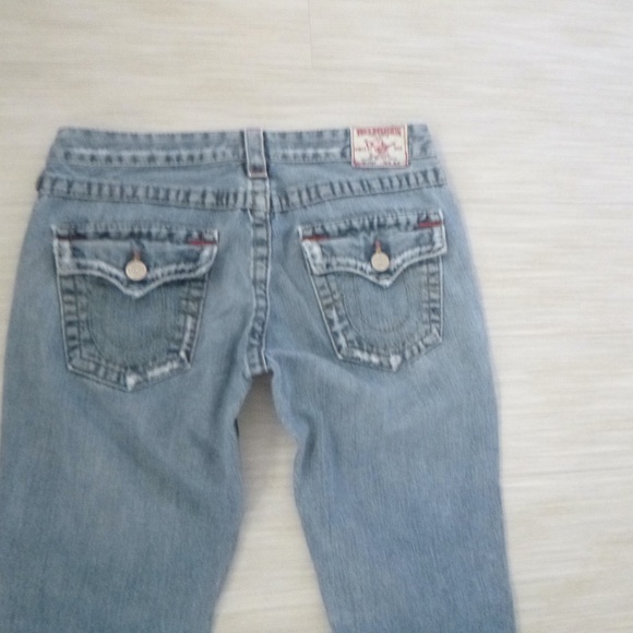 TRUE RELIGION ORIGINAL JOEY JEANS  size-29 FLARE  Made in U.S.A. w/BONUS BANDANA - Picture 13 of 16